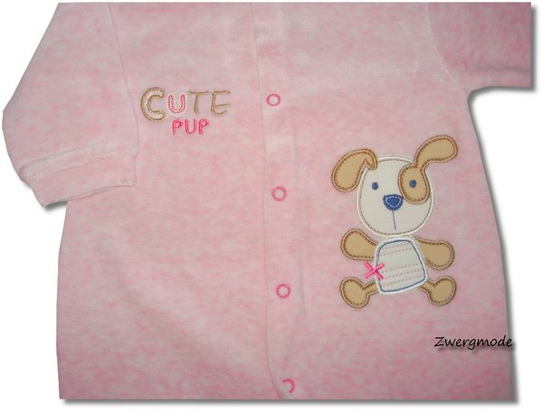 Just Too Cute - Strampler Einteiler Fleece rosa "Cute pup" Gr. 68 *NEU*