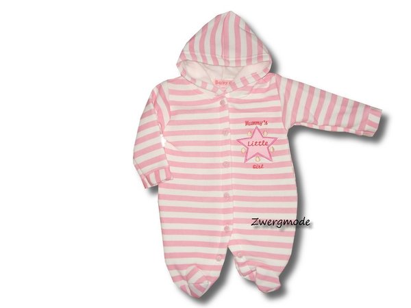 Baby C - Overall Einteiler weiß rosa gestreift Kapuze "Mummy´s little Girl" Gr. 62/68 *NEU*