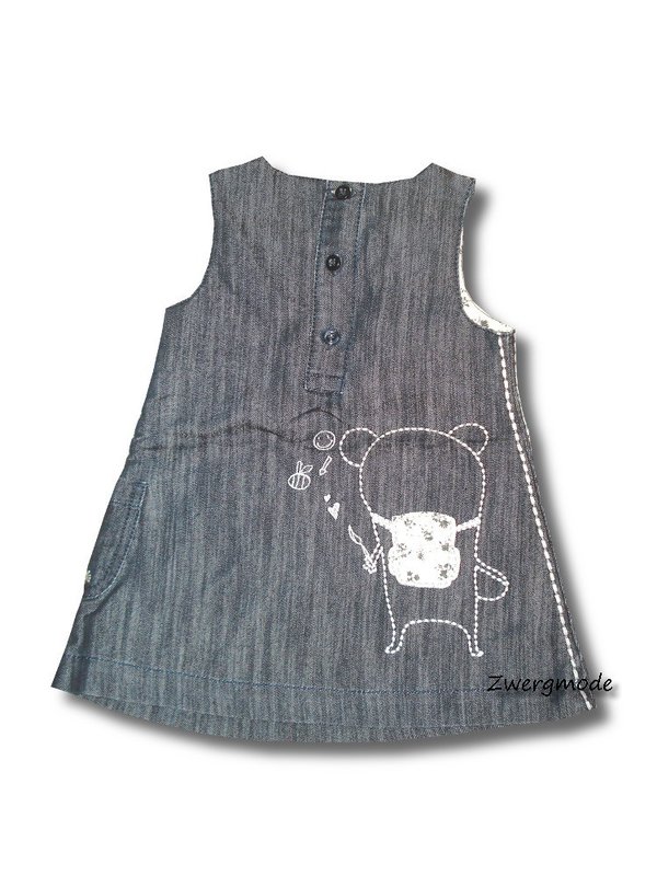 Next - Kleid Jeanskleid dunkelgrau Teddy Artist Gr. 74