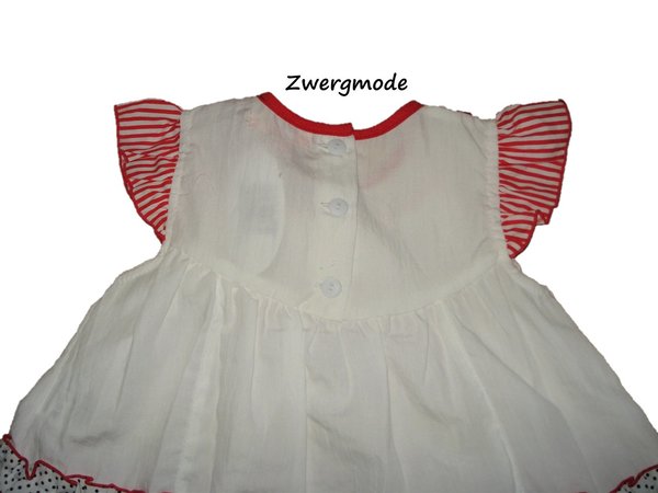 Baby C - Kombi Outfit Set  Kleid weiss-rot Gr. 80-86 *NEU*