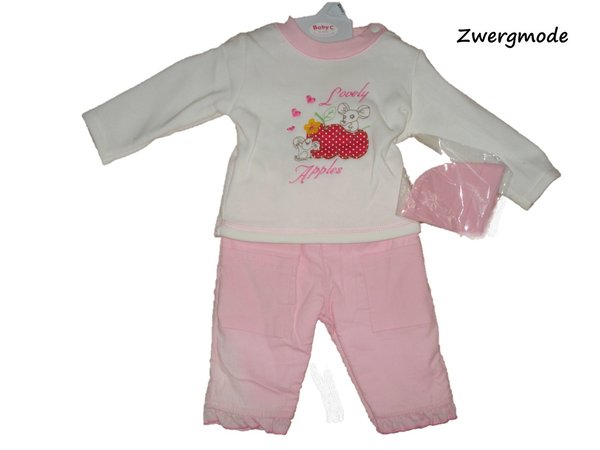 Baby C - Kombi Outfit Set "Lovely Apples" Mouse Gr. 68-80 *NEU*